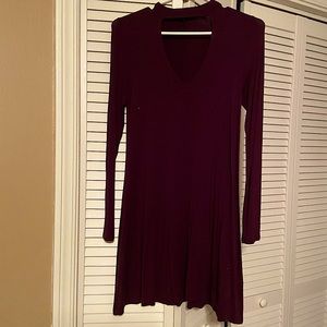 Express dress-plum- cut-out neck ✨